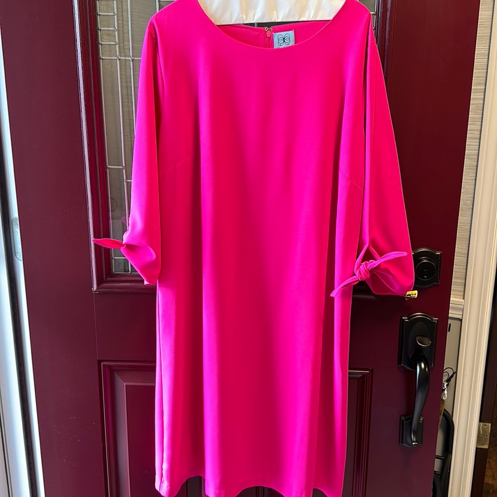Best dressed at the wedding! Fuscia dress worn once, dry cleaned and ready to go